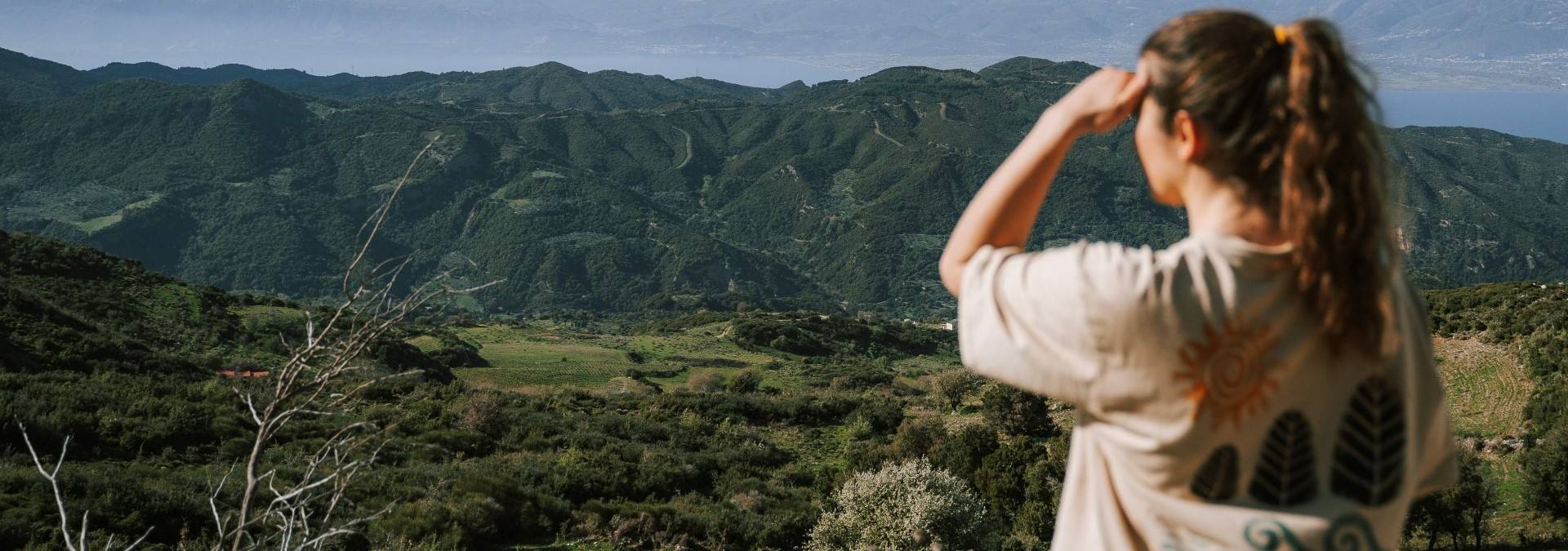 Woman is enjoying her time in the nature