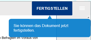 Dokument fertigstellen